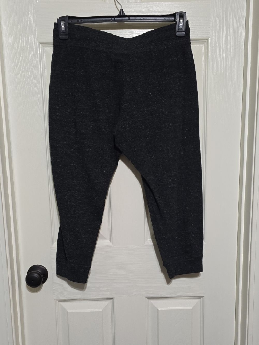 Nike Womens Charcoal Black Drawstring Joggers with White Logo - Picture 5 of 6